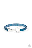 Paparazzi "HAUTE Button Topic" Blue Bracelet Paparazzi Jewelry