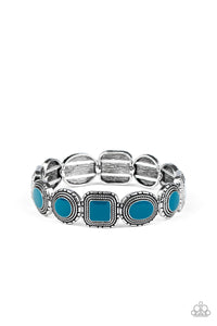 Paparazzi VINTAGE VAULT "Vividly Vintage" Blue Bracelet Paparazzi Jewelry