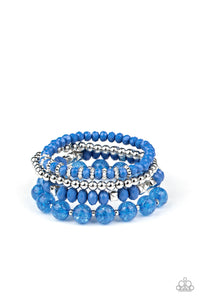 Paparazzi "Layered Luster" Blue Bracelet Paparazzi Jewelry