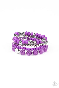 Paparazzi "Layered Luster" Purple Bracelet Paparazzi Jewelry