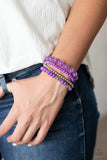 Paparazzi "Layered Luster" Purple Bracelet Paparazzi Jewelry