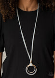 Paparazzi "Elliptical Essence" Silver Necklace & Earring Set Paparazzi Jewelry