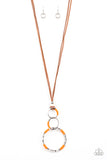 Paparazzi "Rural Renovation" Orange Necklace & Earring Set Paparazzi Jewelry