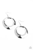 Paparazzi "Fiercely Faceted" Silver Earrings Paparazzi Jewelry