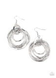 Paparazzi "Ringing  Radiance" Silver Earrings Paparazzi Jewelry