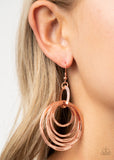 Paparazzi "Ringing  Radiance" Copper Earrings Paparazzi Jewelry