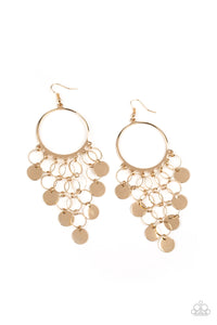 Paparazzi "Take A CHIME Out" Gold Earrings Paparazzi Jewelry