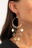 Paparazzi "Take A CHIME Out" Gold Earrings Paparazzi Jewelry