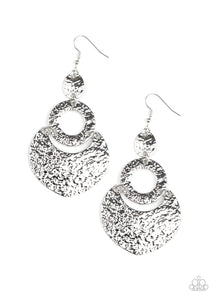 Paparazzi VINTAGE VAULT "Shimmer Suite" Silver Earrings Paparazzi Jewelry