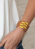 Paparazzi VINTAGE VAULT "Country Colors" Yellow Wrap Bracelet Paparazzi Jewelry
