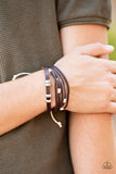 Paparazzi "Solo Quest" Brown Leather Silver Accent Knot Bracelet Paparazzi Jewelry