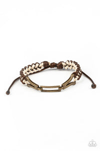 Paparazzi "Bungee Bungalow" Brown Urban Bracelet Unisex Paparazzi Jewelry