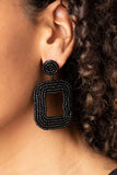 Paparazzi "Beaded Bella" Black Post Earrings Paparazzi Jewelry