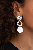 Paparazzi "Torrid Trinket" Silver Clip On Earrings Paparazzi Jewelry