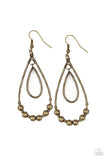 Paparazzi "Artisanal Applique" Brass Earrings Paparazzi Jewelry