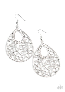 Paparazzi "Seize The Stage" White Earrings Paparazzi Jewelry