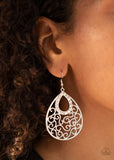 Paparazzi "Seize The Stage" White Earrings Paparazzi Jewelry