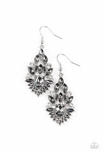 Paparazzi "Ice Castle Couture" Silver Earrings Paparazzi Jewelry
