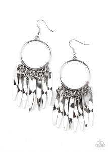 Paparazzi "Let GRIT Be" Silver Earrings Paparazzi Jewelry