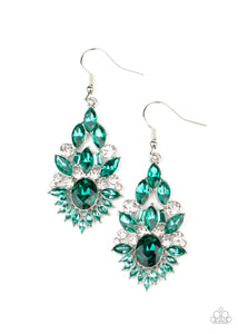 Paparazzi "Ice Castle Couture" Green Earrings Paparazzi Jewelry