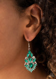 Paparazzi "Ice Castle Couture" Green Earrings Paparazzi Jewelry