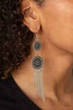 Paparazzi "Medallion Mecca" Silver Earrings Paparazzi Jewelry