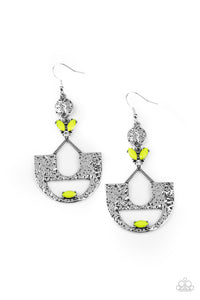 Paparazzi "Modern Day Mecca" Yellow Earrings Paparazzi Jewelry