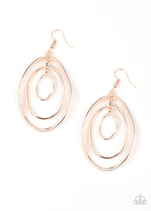 Paparazzi "Retro Ruins" Rose Gold Earrings Paparazzi Jewelry