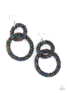 Paparazzi "Luck Be A Lady" Multi OIL SPILL Earrings Paparazzi Jewelry