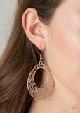 Paparazzi "Serenely Shattered" Rose Gold Earrings Paparazzi Jewelry