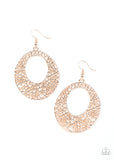Paparazzi "Serenely Shattered" Rose Gold Earrings Paparazzi Jewelry