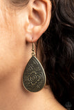Paparazzi VINTAGE VAULT "Tribal Takeover" Brass Earrings Paparazzi Jewelry