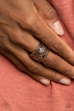 Paparazzi "Slanted Shimmer" FASHION FIX Copper Ring Paparazzi Jewelry