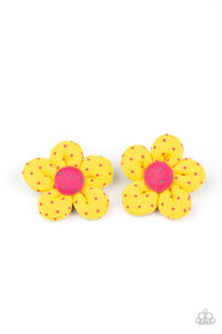 Paparazzi "Polka Dotted Delight" Yellow Hair Clip Paparazzi Jewelry