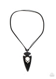 Paparazzi "HOLD YOUR ARROWHEAD Up High" White Urban Unisex Necklace Paparazzi Jewelry