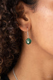 Paparazzi "Party Girl Glow" Green Necklace & Earring Set Paparazzi Jewelry