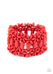 Paparazzi "Fiji Flavor" Red Bracelet Paparazzi Jewelry