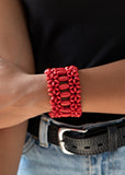 Paparazzi "Fiji Flavor" Red Bracelet Paparazzi Jewelry