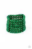 Paparazzi "Tanning in Tanzania" Green Bracelet Paparazzi Jewelry