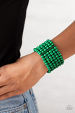 Paparazzi "Tanning in Tanzania" Green Bracelet Paparazzi Jewelry