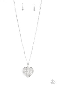 Paparazzi "Have to Learn the HEART Way" White Necklace & Earring Set Paparazzi Jewelry