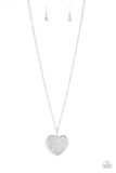 Paparazzi "Have to Learn the HEART Way" White Necklace & Earring Set Paparazzi Jewelry