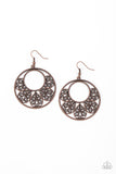 Paparazzi "Petal Promenade" Copper Earrings Paparazzi Jewelry