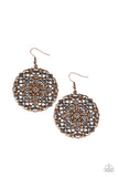 Paparazzi "Oh MANDALA!" Copper Earrings Paparazzi Jewelry