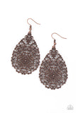 Paparazzi "Napa Valley Vintage" Copper Earrings Paparazzi Jewelry