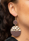 Paparazzi "Natural Element" Gold Wooden Earrings Paparazzi Jewelry
