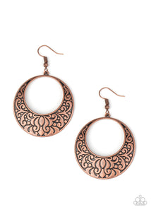 Paparazzi VINTAGE VAULT "Secret Groves" Copper Earrings Paparazzi Jewelry