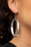 Paparazzi "OVAL My Head" Silver Earrings Paparazzi Jewelry