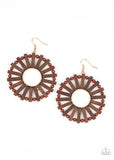 Paparazzi "Solar Flare" Brown Earrings Paparazzi Jewelry