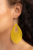 Paparazzi "Bermuda Breeze" Yellow Earrings Paparazzi Jewelry